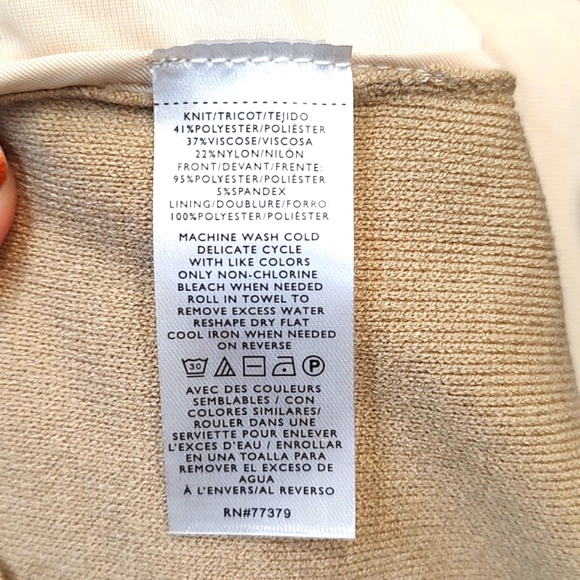 Ann Taylor Gold Sequins Short Sleeve Turtleneck Sweater Medium NWT - Picture 9 of 9